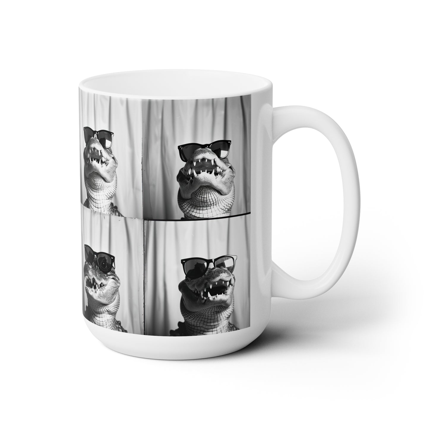 Crocodile Photo Booth Accent Coffee Mug, 11oz