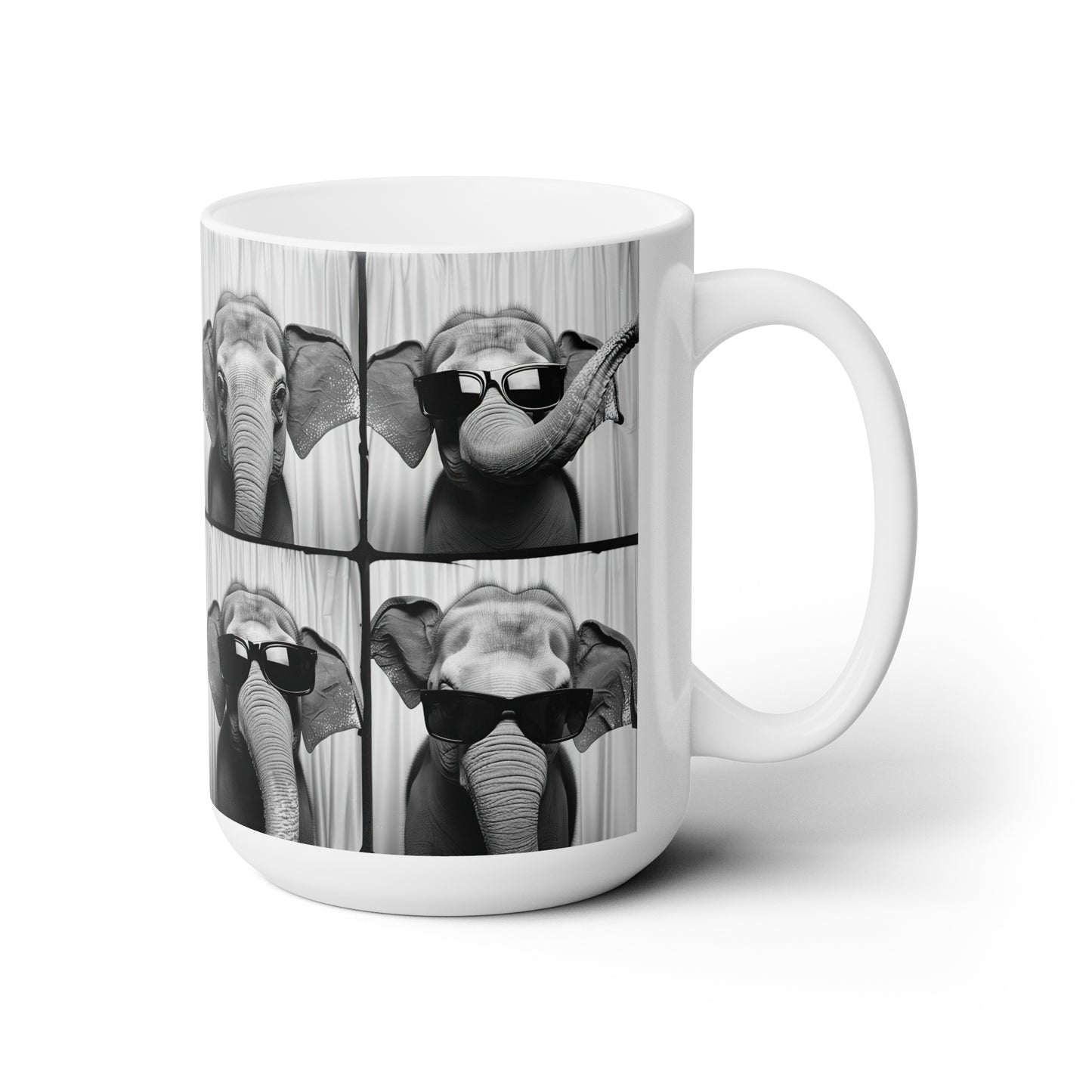 Elephant Photo Booth Accent Coffee Mug, 11oz