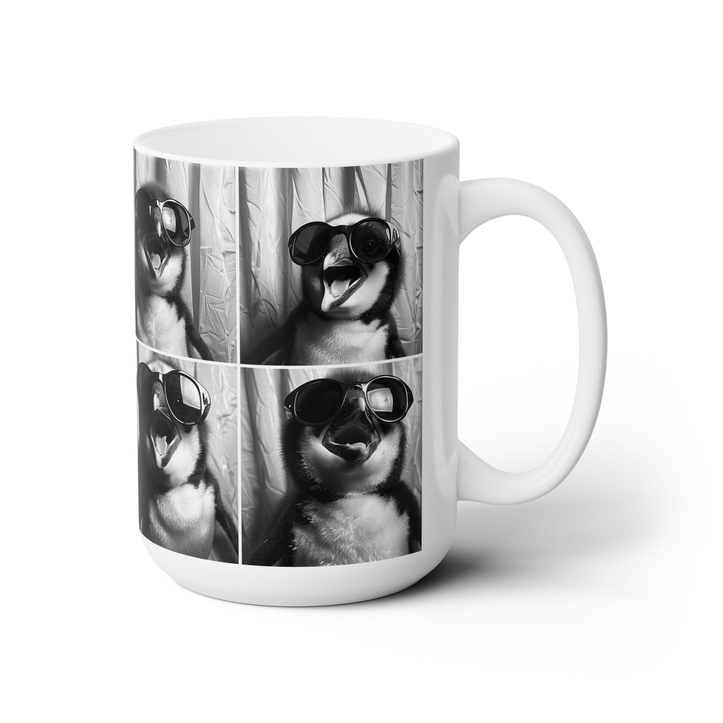 Penguen Photo Booth Accent Coffee Mug, 11oz