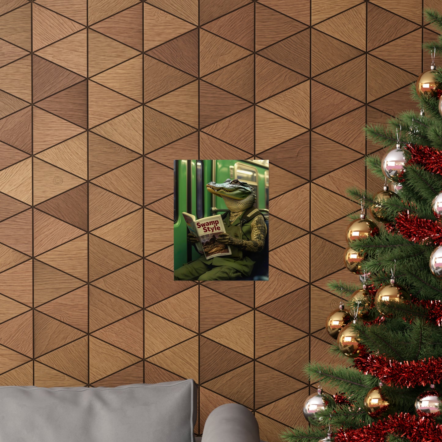 Crocodile in NY Subway, Crocodile Wall Art