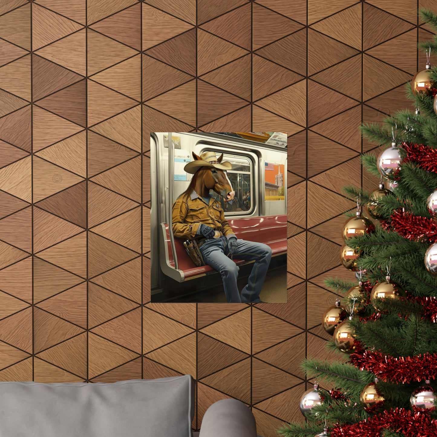 Horse in NY Subway, Horse Wall Art