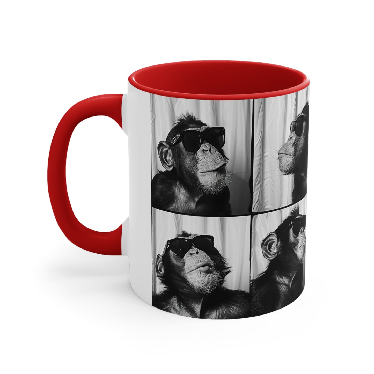 Monkey Photo Booth Accent Coffee Mug, 11oz