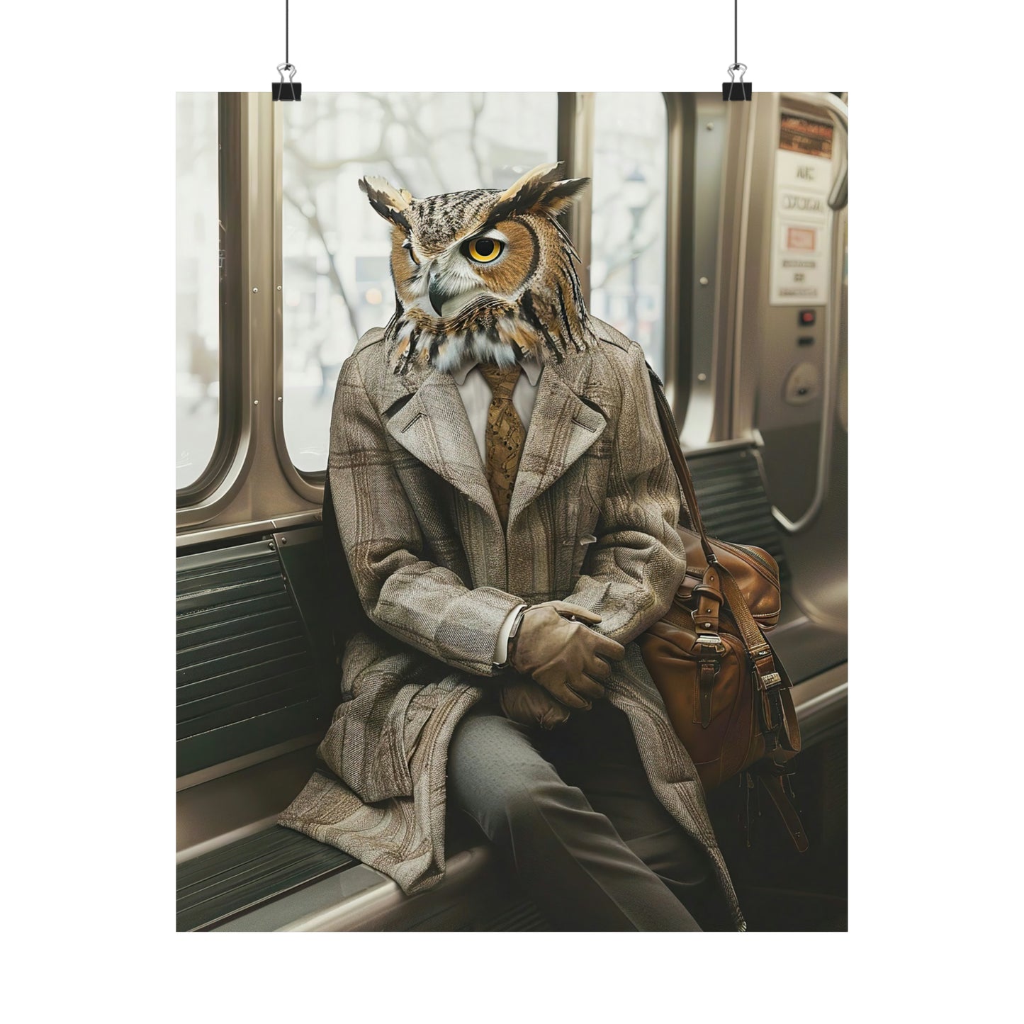 Owl Subway, Owl Wall Art