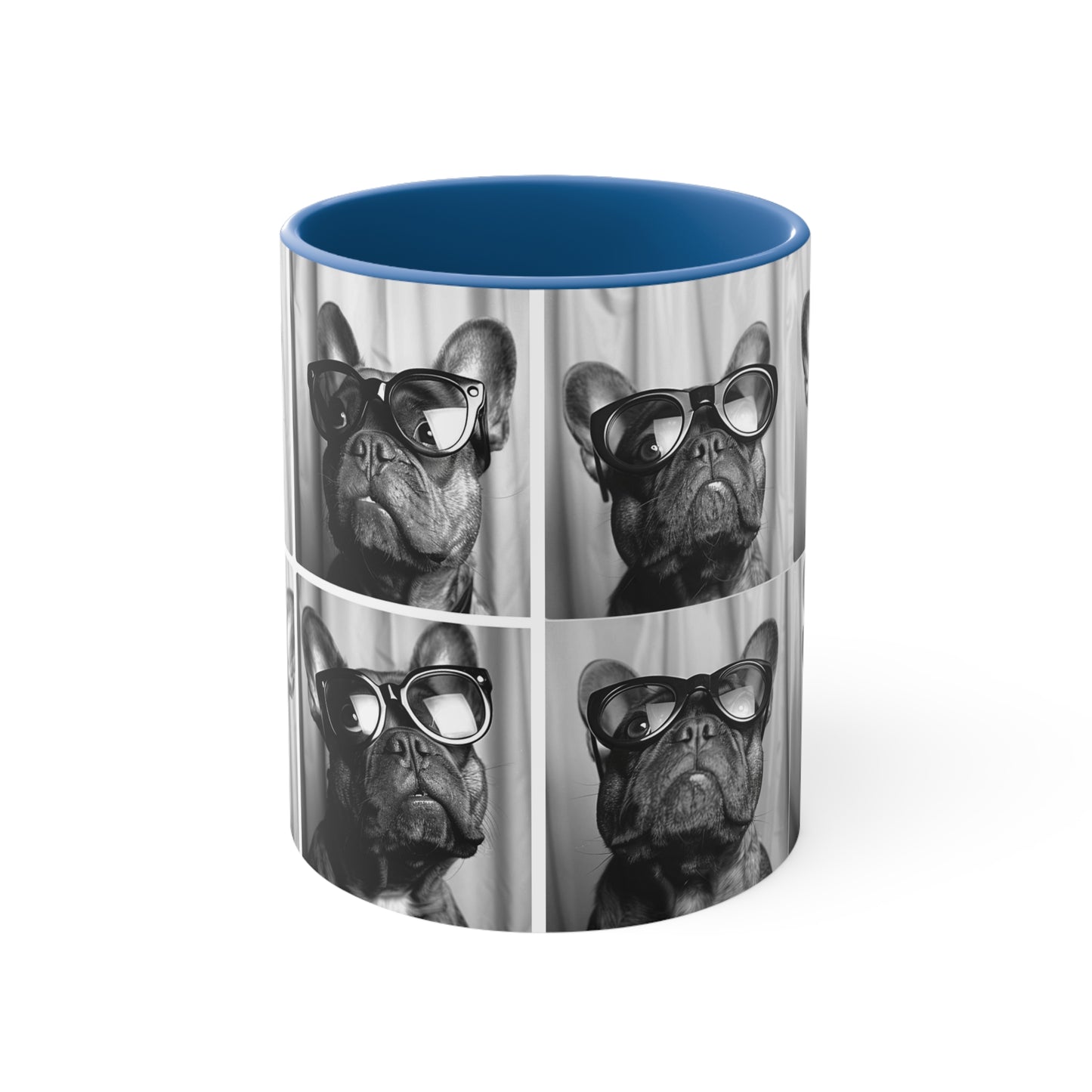 French Bulldog Photo Booth Accent Coffee Mug, 11oz