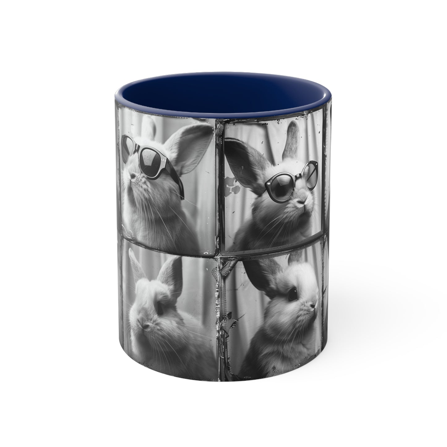 Rabbit Photo Booth Accent Coffee Mug, 11oz
