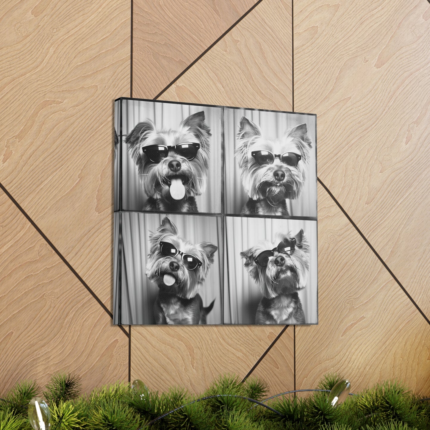 Yorkie Terrier Photo Booth Canvas