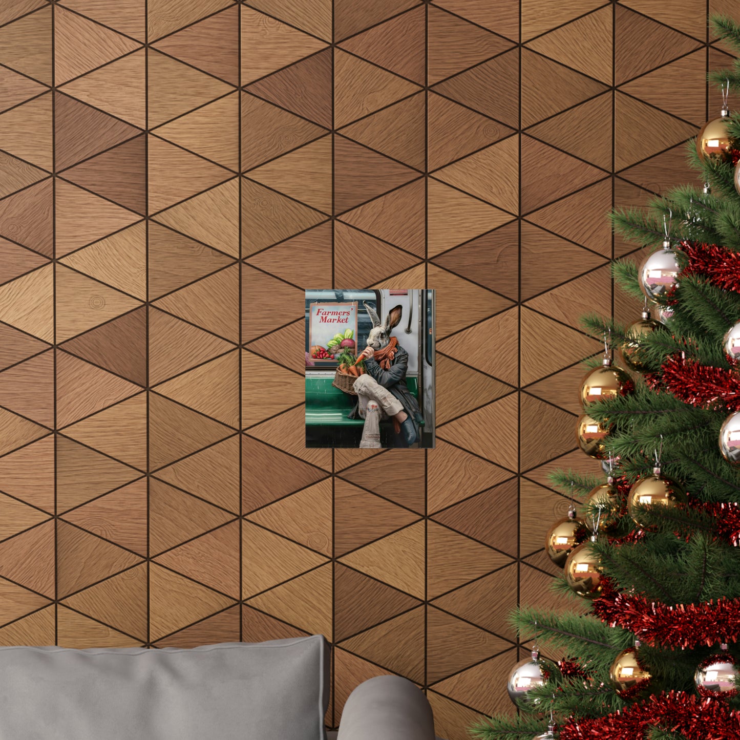 Rabbit in NY Subway, Rabbit Wall Art