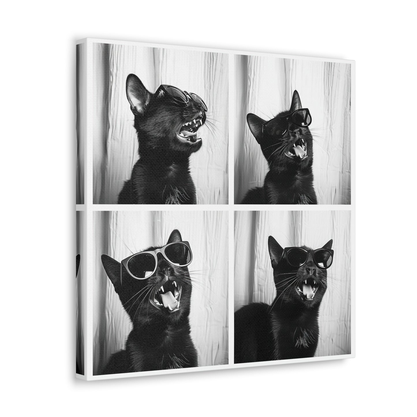 Black Cat Photo Booth Canvas