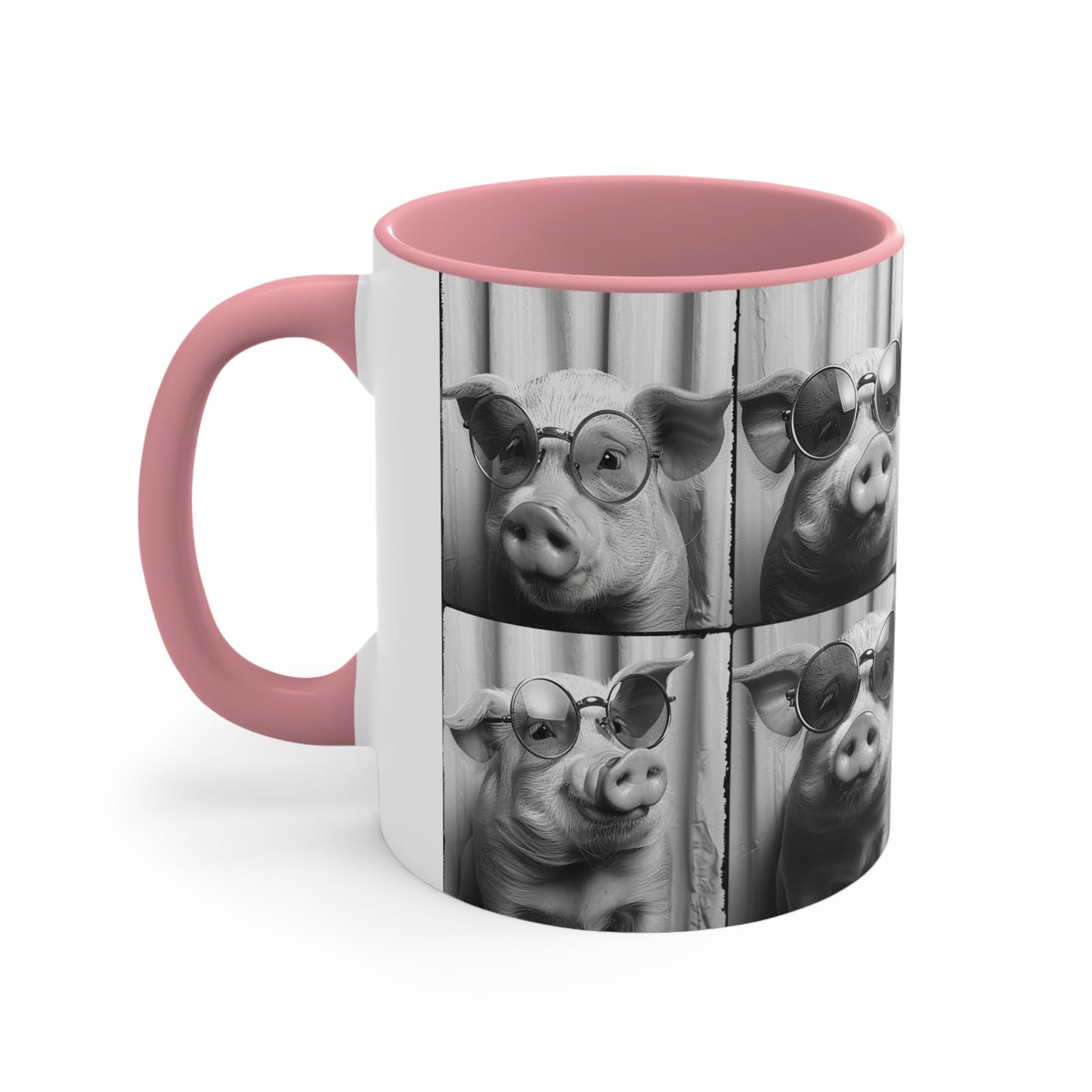 Pig Photo Booth Accent Coffee Mug, 11oz