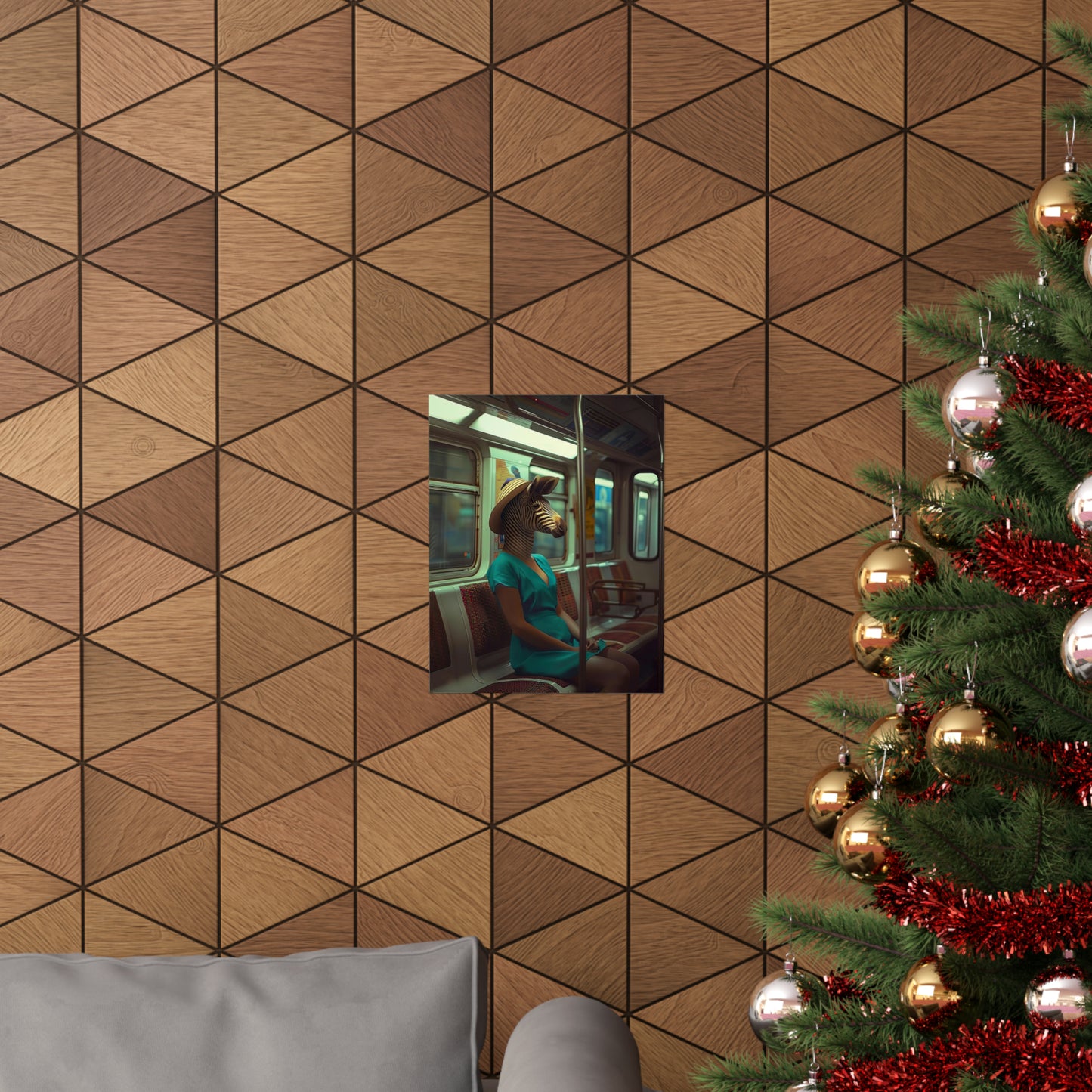 Zebra in NY Subway, Zebra Wall Art