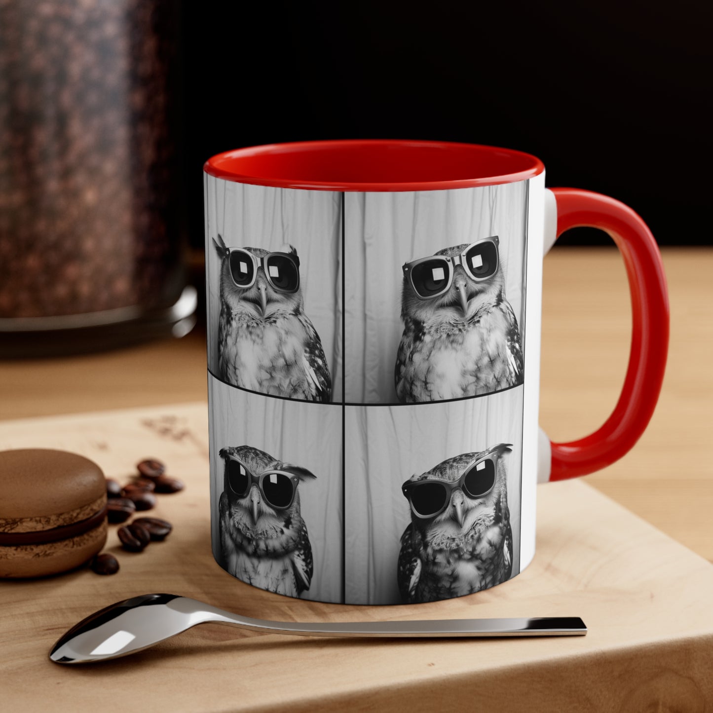 Owl Photo Booth Accent Coffee Mug, 11oz