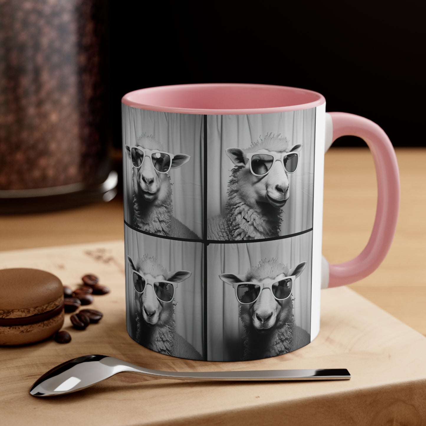 Sheep Photo Booth Accent Coffee Mug, 11oz