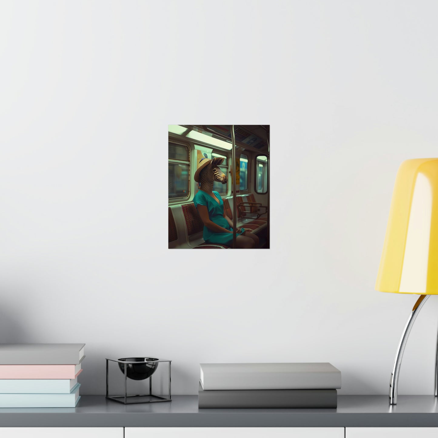 Zebra in NY Subway, Zebra Wall Art