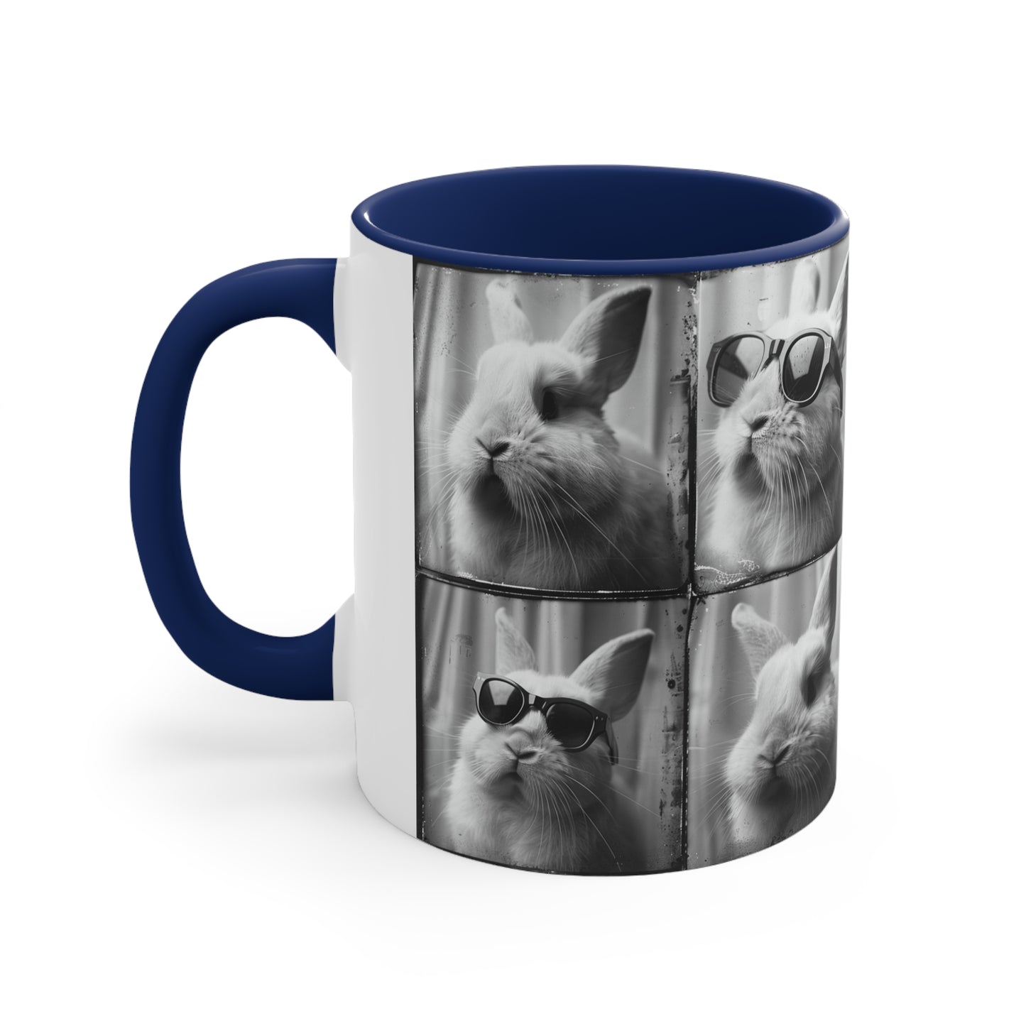 Rabbit Photo Booth Accent Coffee Mug, 11oz