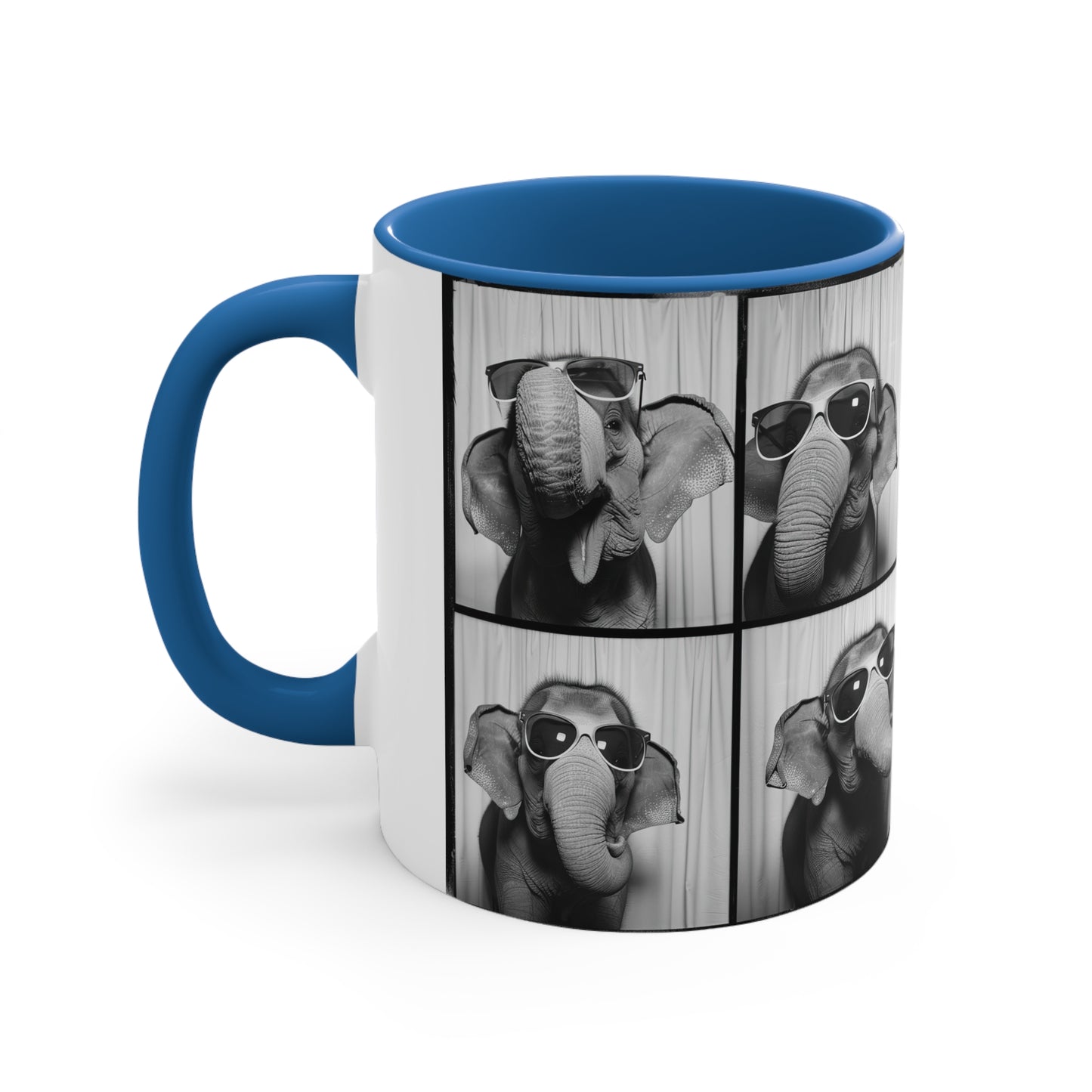 Elephant Photo Booth Accent Coffee Mug, 11oz