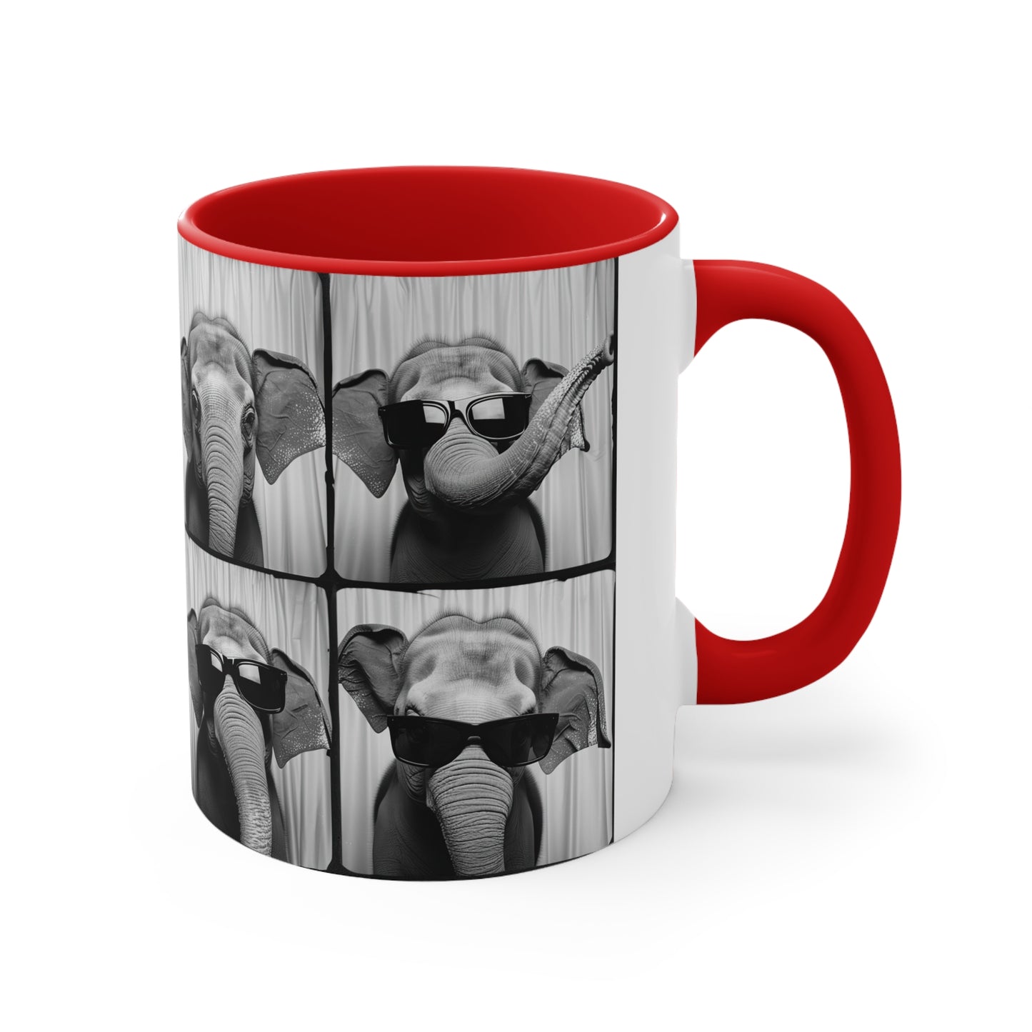 Elephant Photo Booth Accent Coffee Mug, 11oz