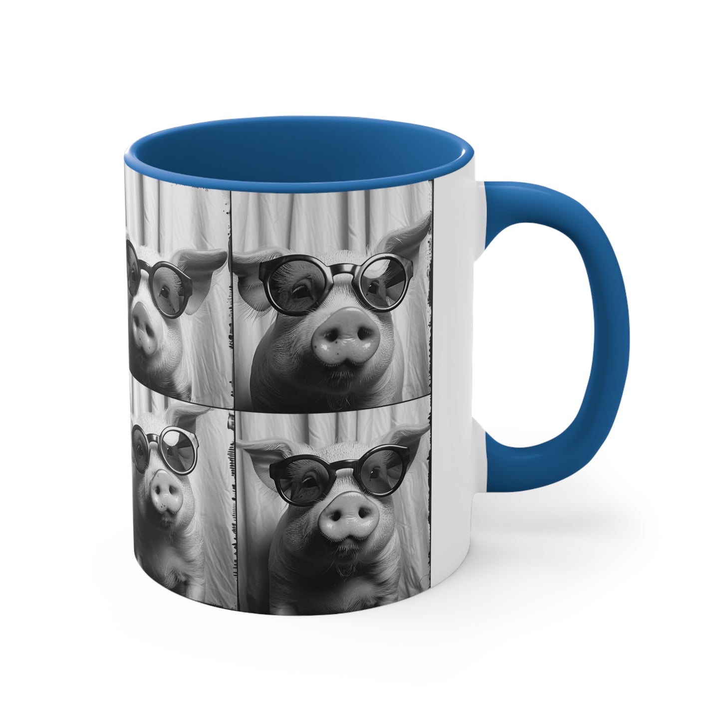 Pig Photo Booth Accent Coffee Mug, 11oz