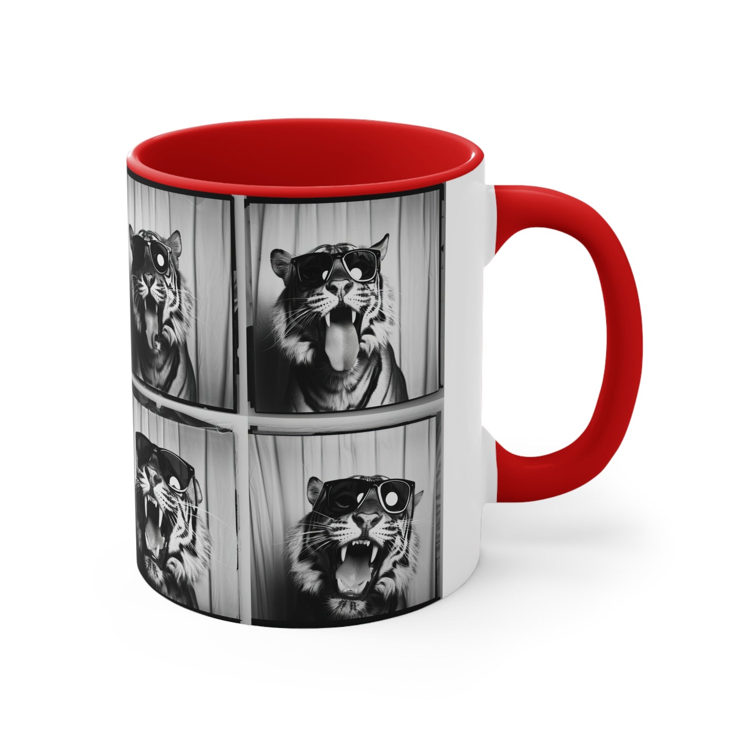 Tiger Photo Booth Accent Coffee Mug, 11oz