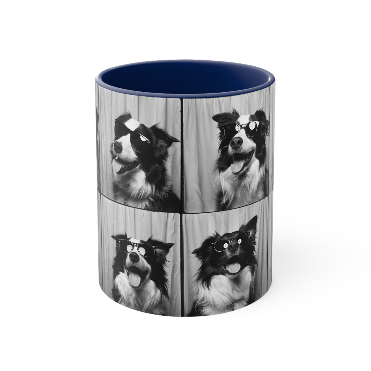 Border Collie Photo Booth Accent Coffee Mug, 11oz