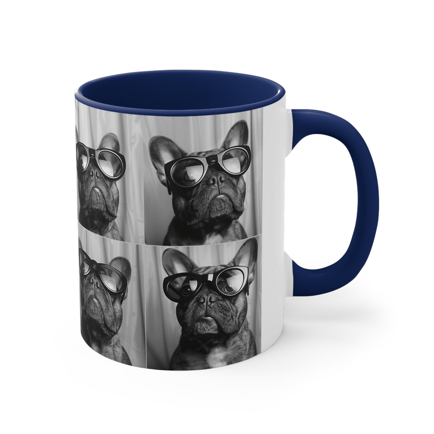 French Bulldog Photo Booth Accent Coffee Mug, 11oz