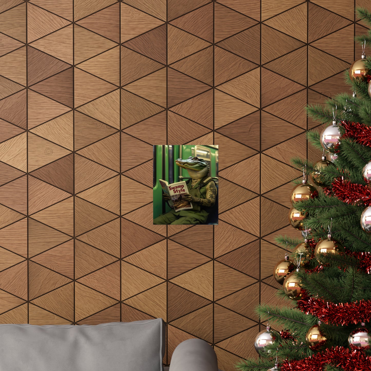 Crocodile in NY Subway, Crocodile Wall Art