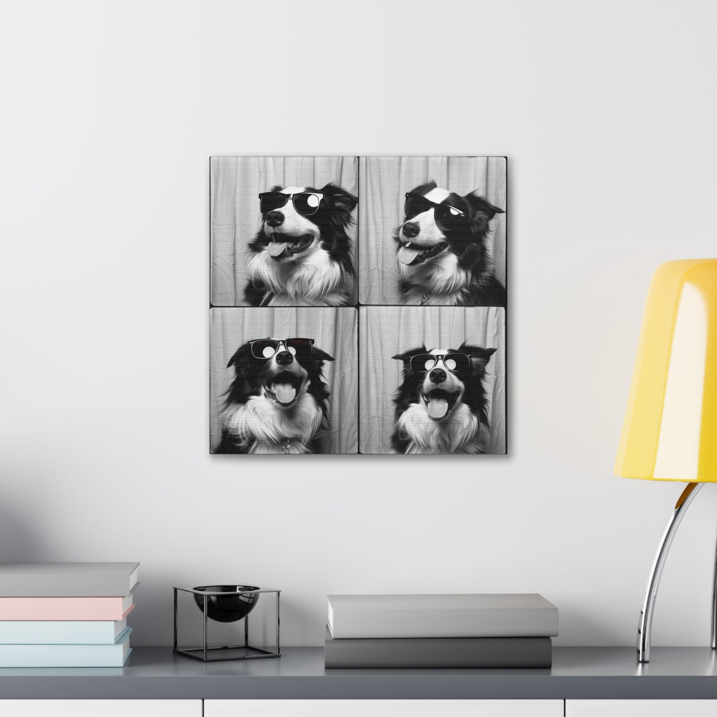 Border Collie Photo Booth Canvas