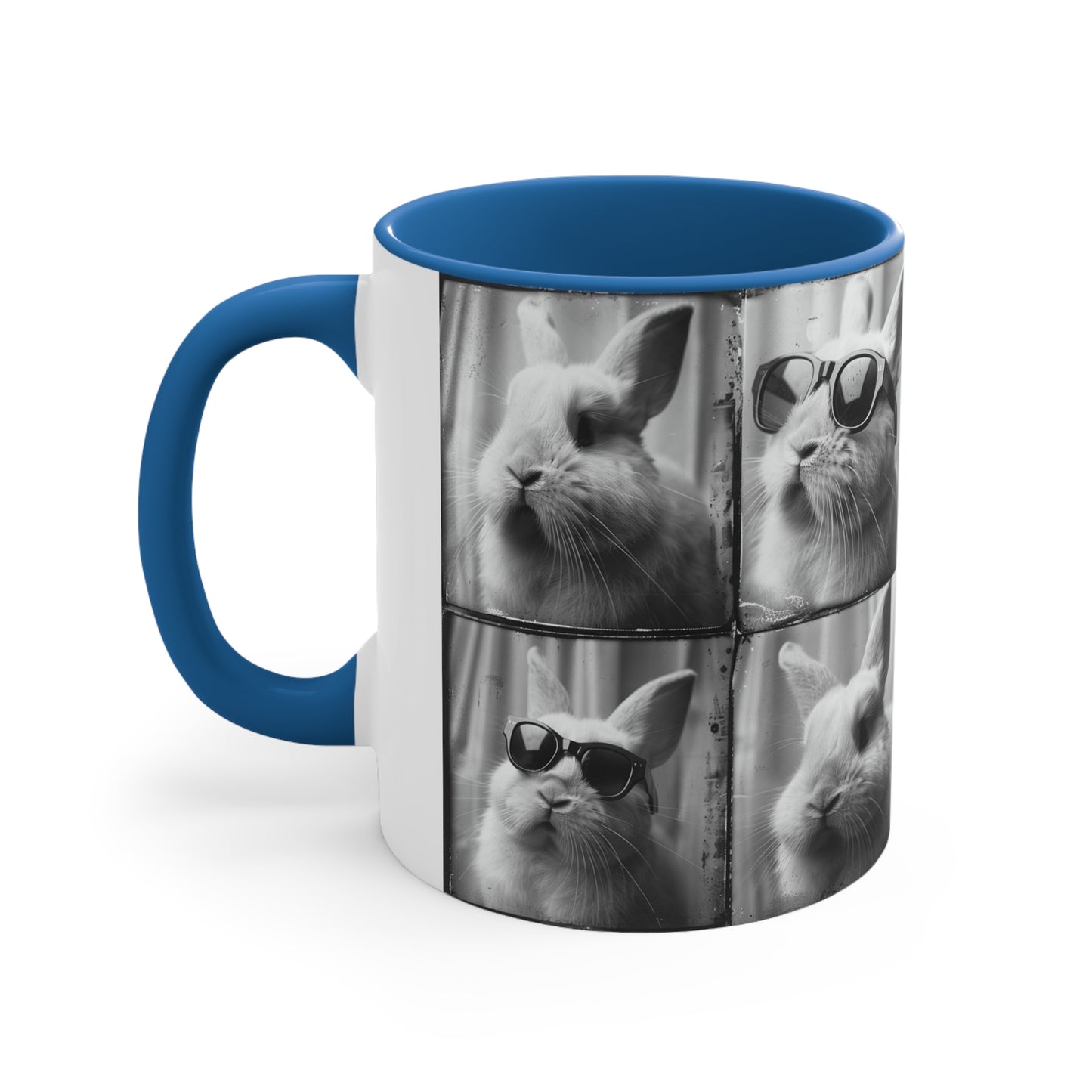 Rabbit Photo Booth Accent Coffee Mug, 11oz