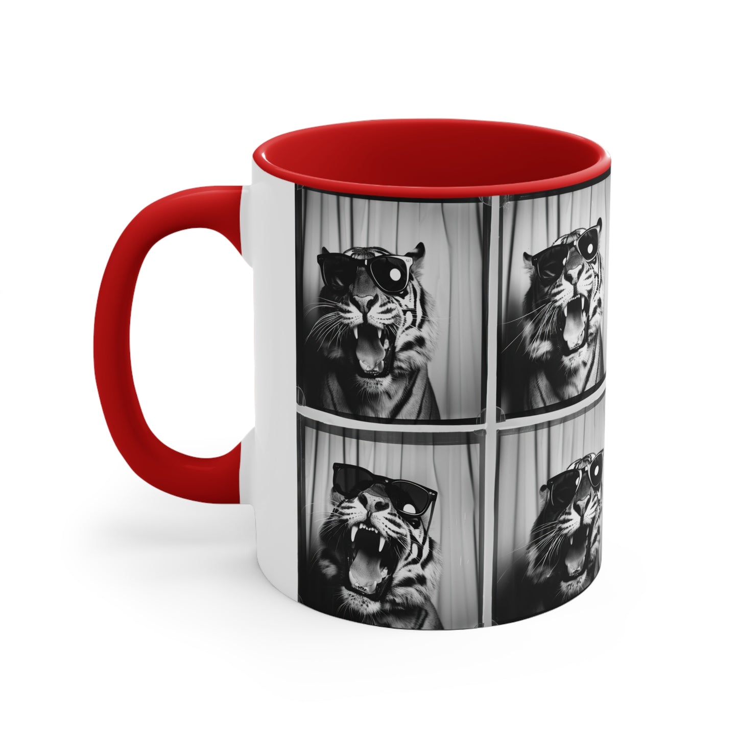 Tiger Photo Booth Accent Coffee Mug, 11oz