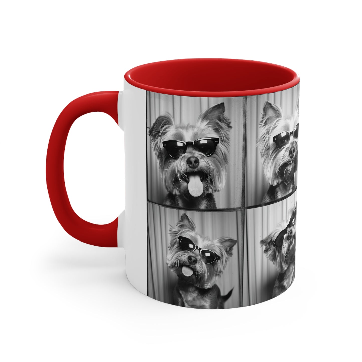 Yorkie Terrier  Photo Booth Accent Coffee Mug, 11oz