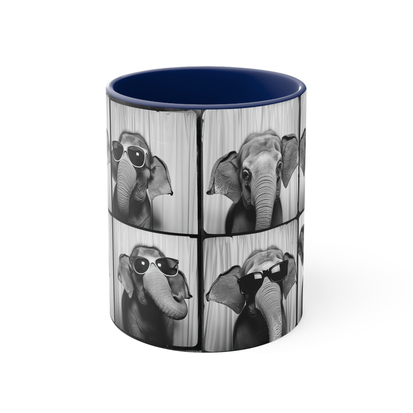 Elephant Photo Booth Accent Coffee Mug, 11oz