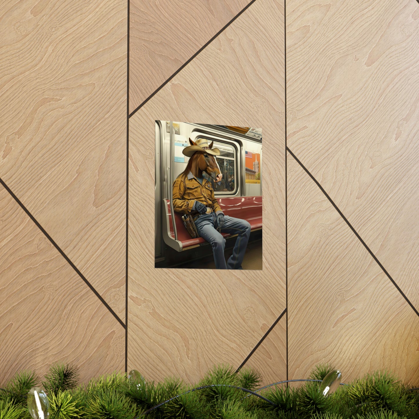 Horse in NY Subway, Horse Wall Art