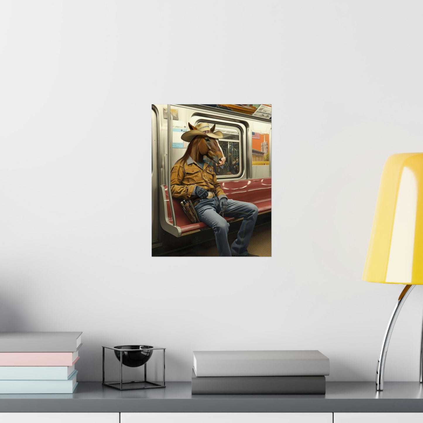 Horse in NY Subway, Horse Wall Art