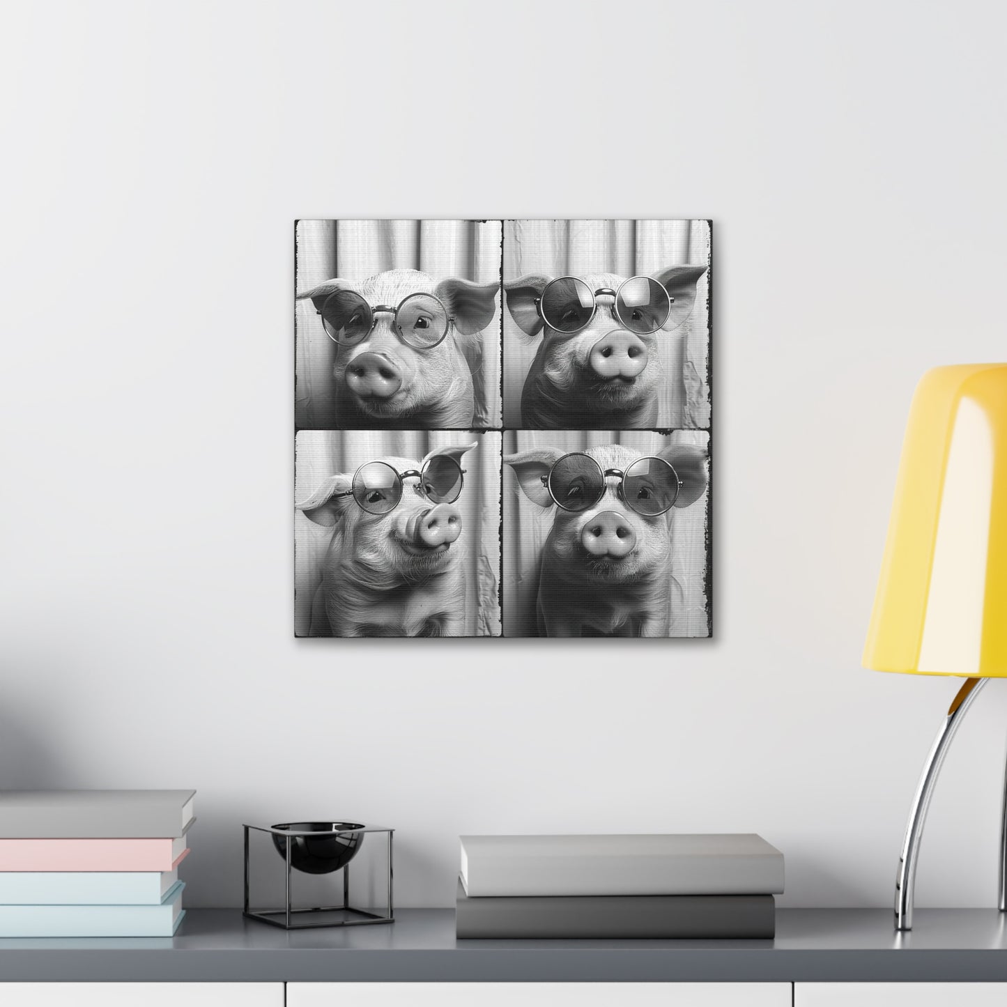 Pig Photo Booth Canvas