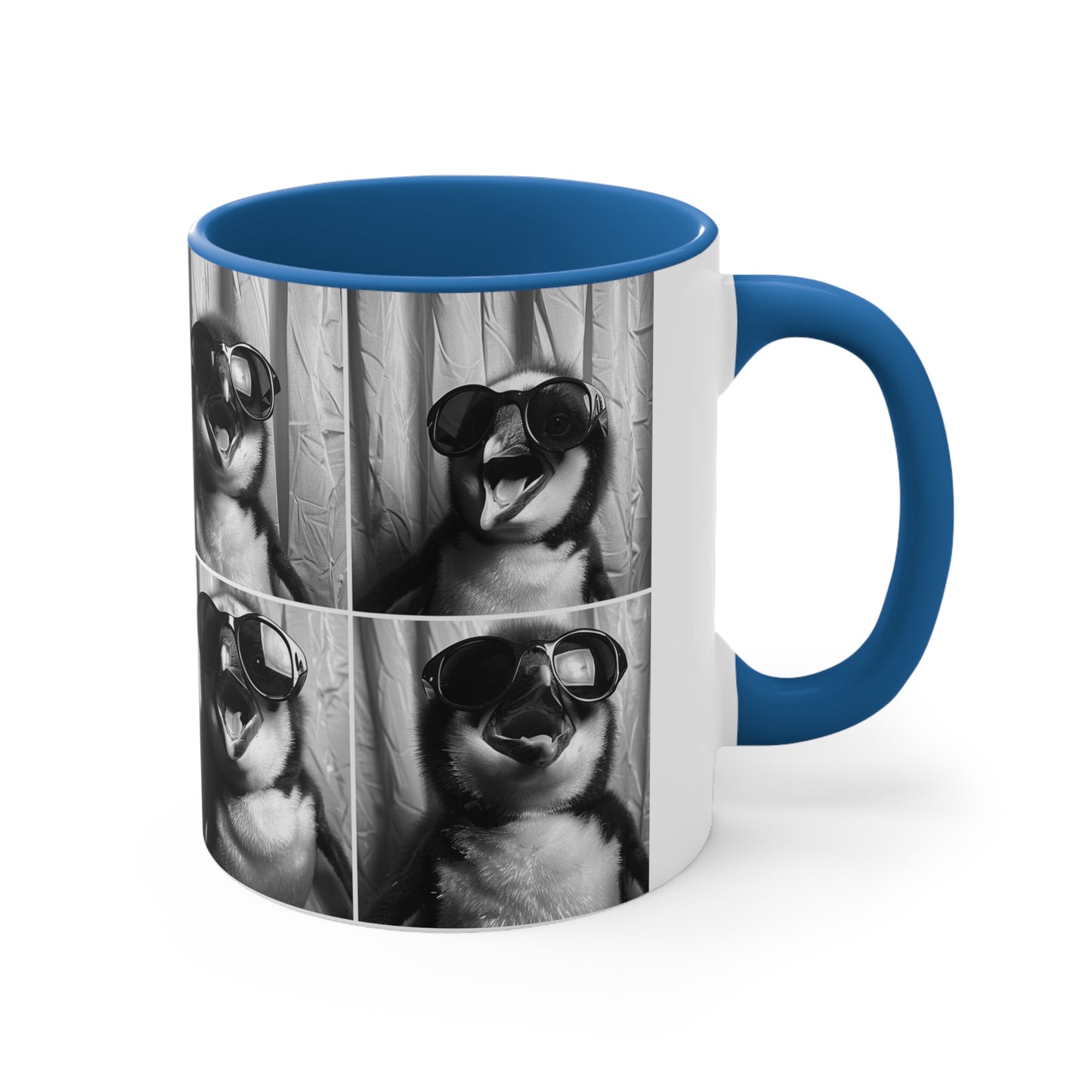 Penguen Photo Booth Accent Coffee Mug, 11oz