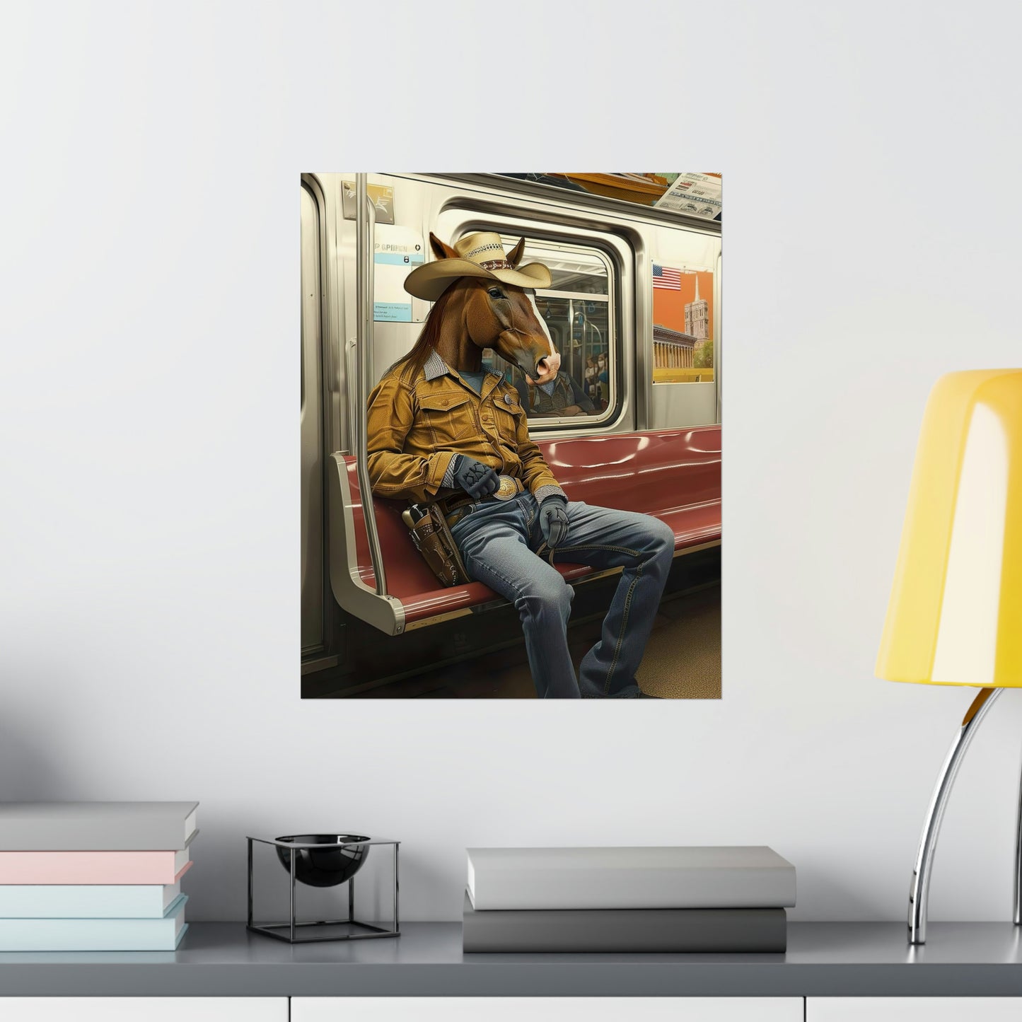 Horse in NY Subway, Horse Wall Art