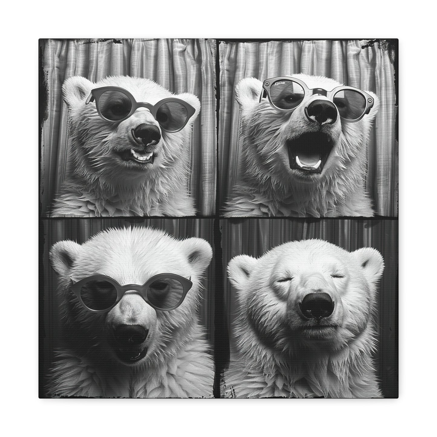 Polar Bear Photo Booth Canvas