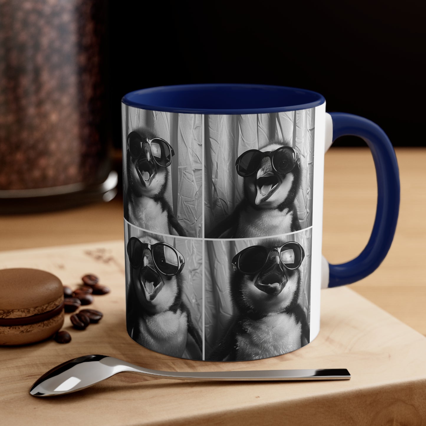 Penguen Photo Booth Accent Coffee Mug, 11oz