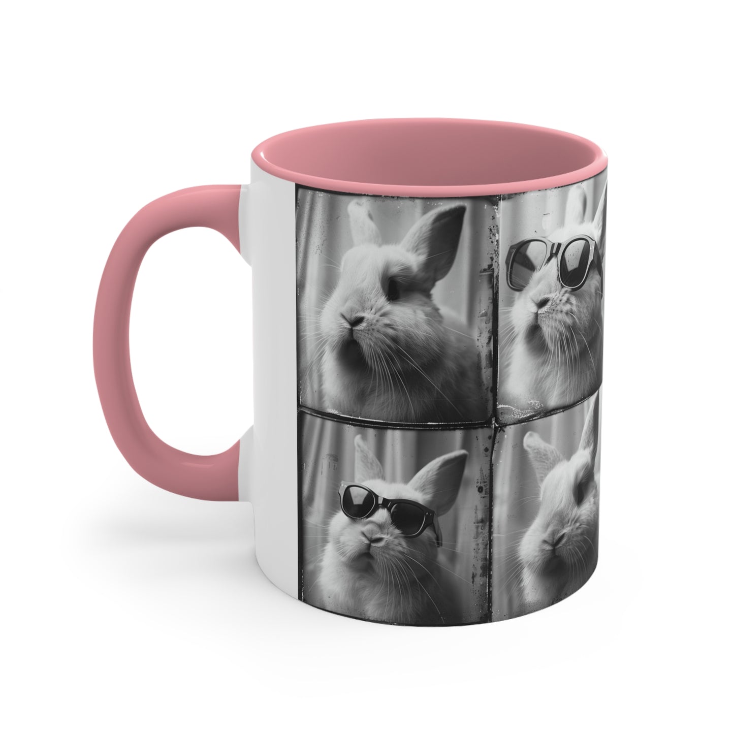 Rabbit Photo Booth Accent Coffee Mug, 11oz