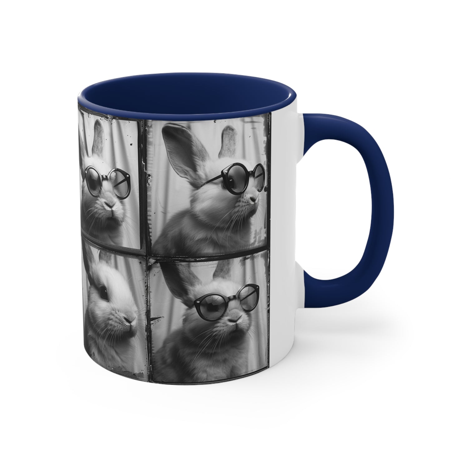 Rabbit Photo Booth Accent Coffee Mug, 11oz