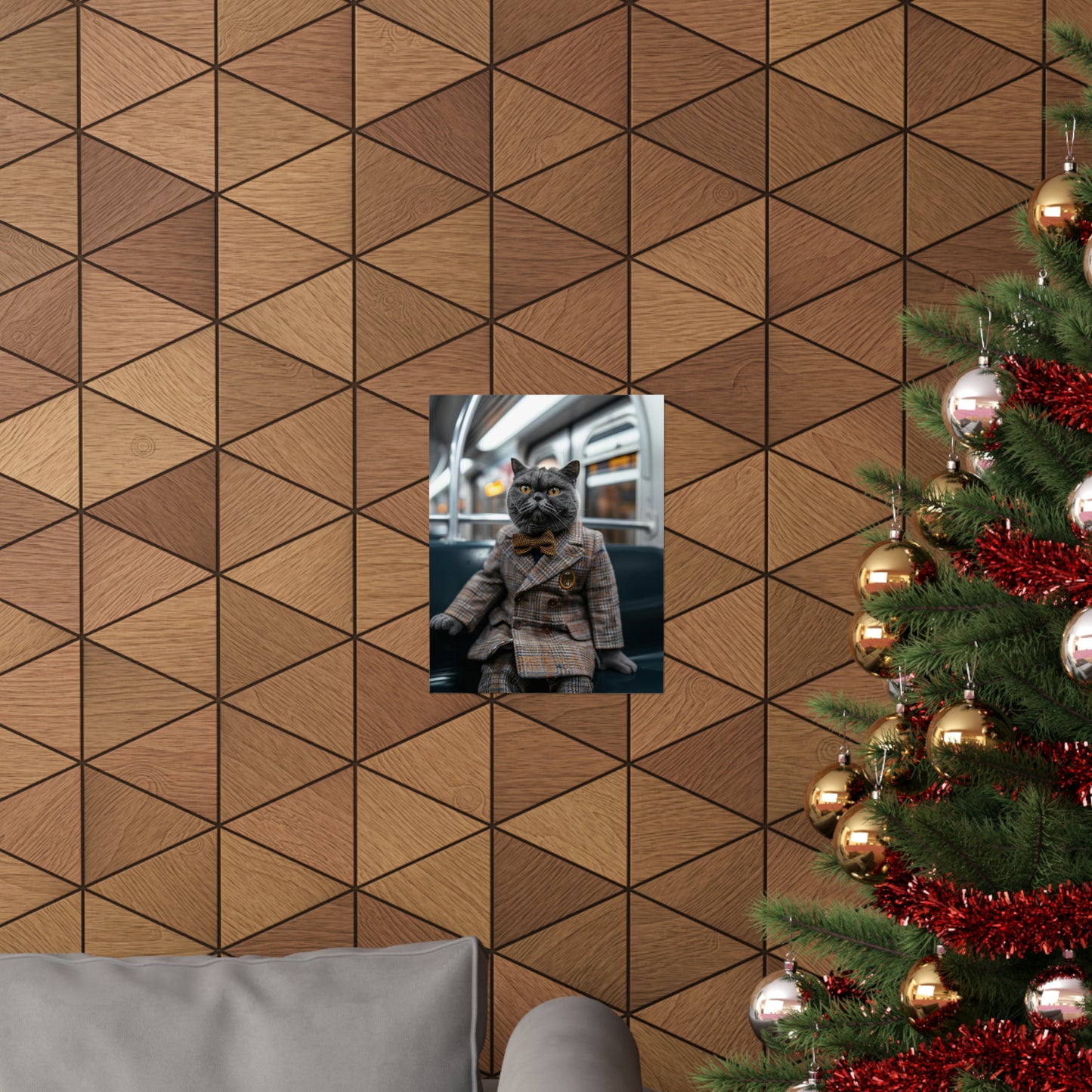 British Shorthair in NY Subway, British Shorthair Wall Art