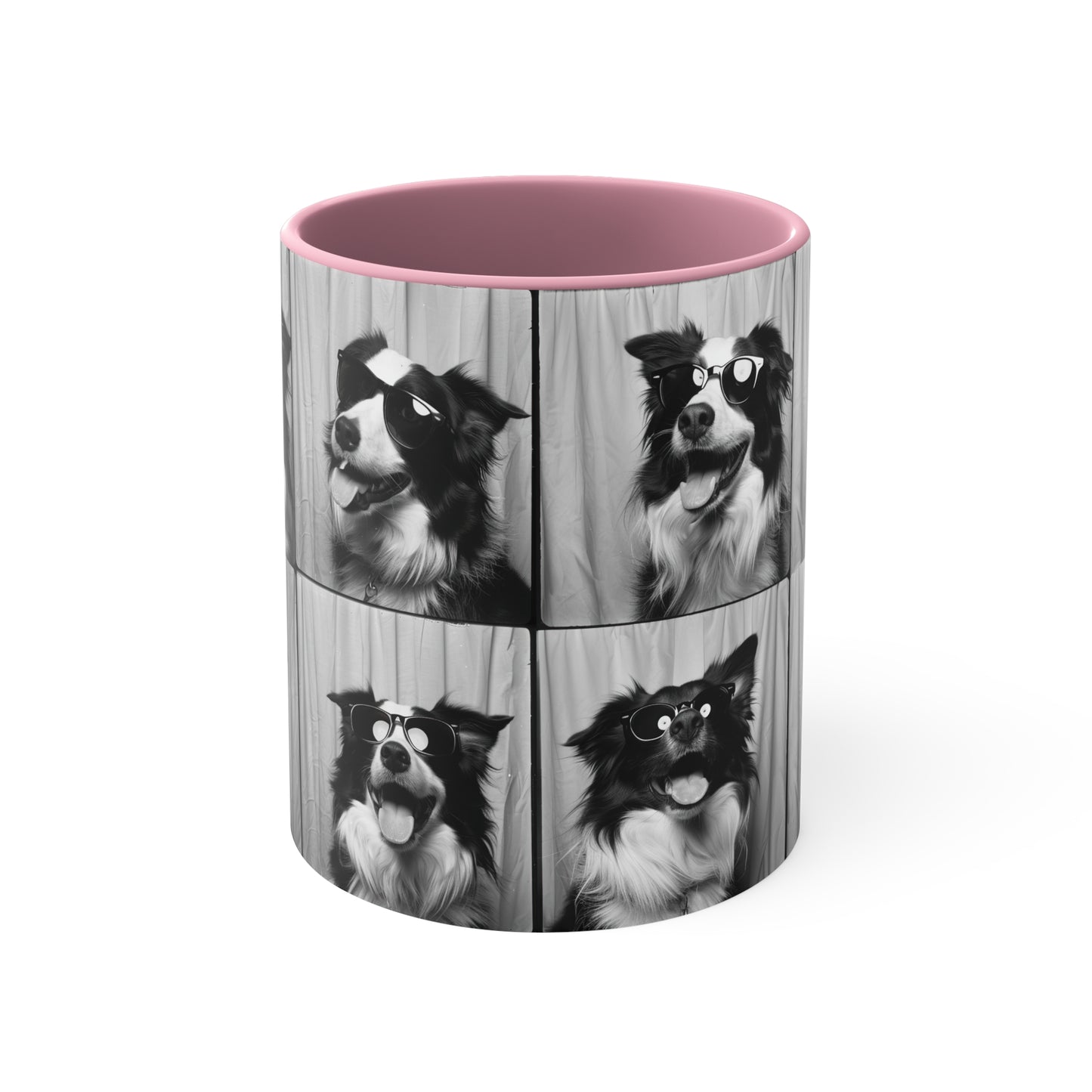 Border Collie Photo Booth Accent Coffee Mug, 11oz