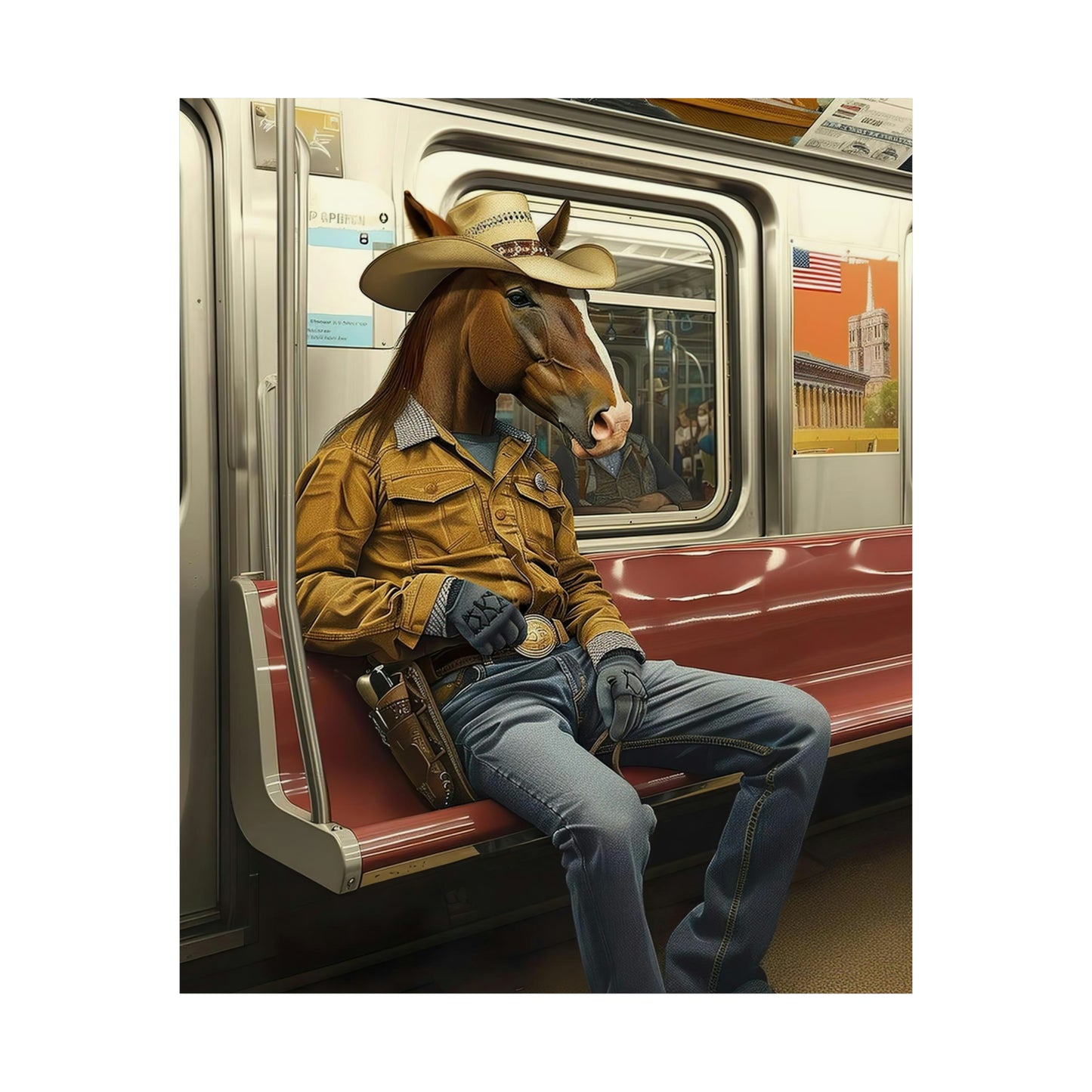Horse in NY Subway, Horse Wall Art