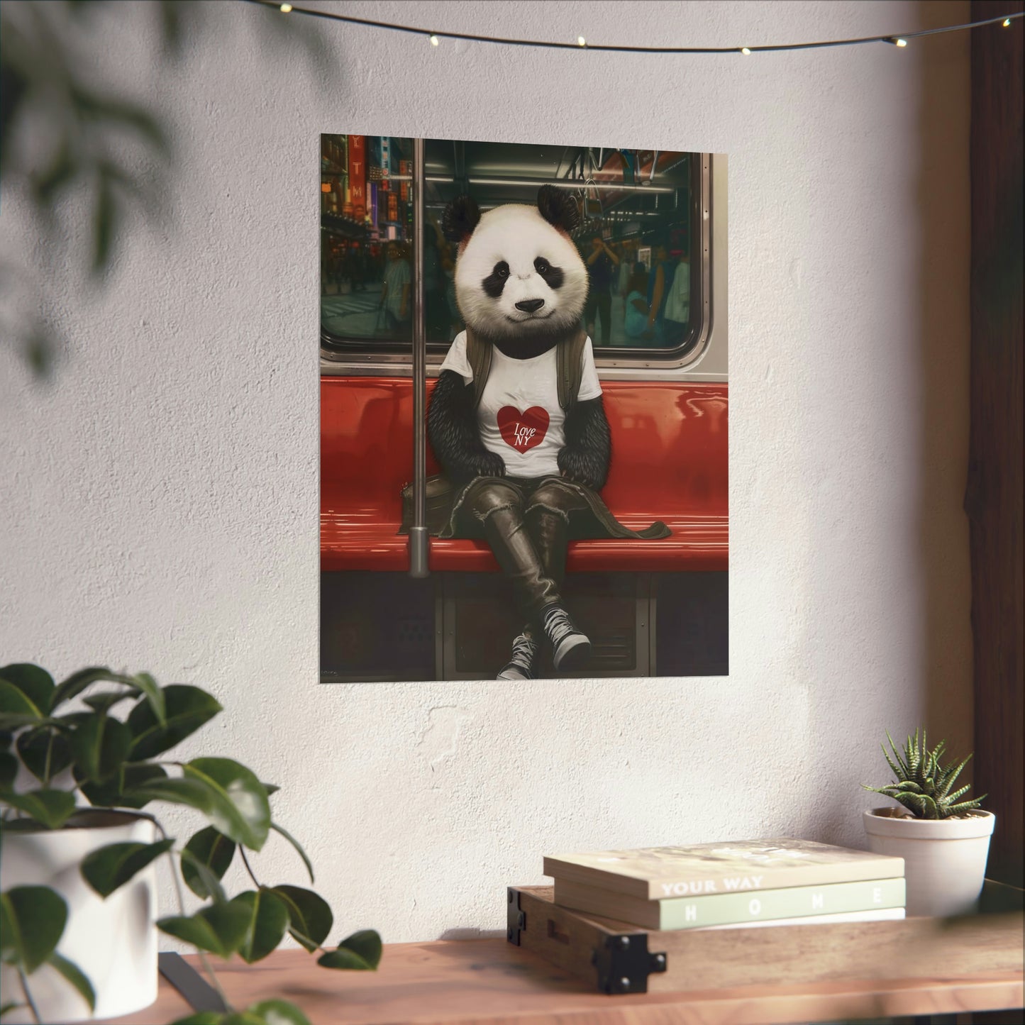 Panda in NY Subway, Panda Wall Art