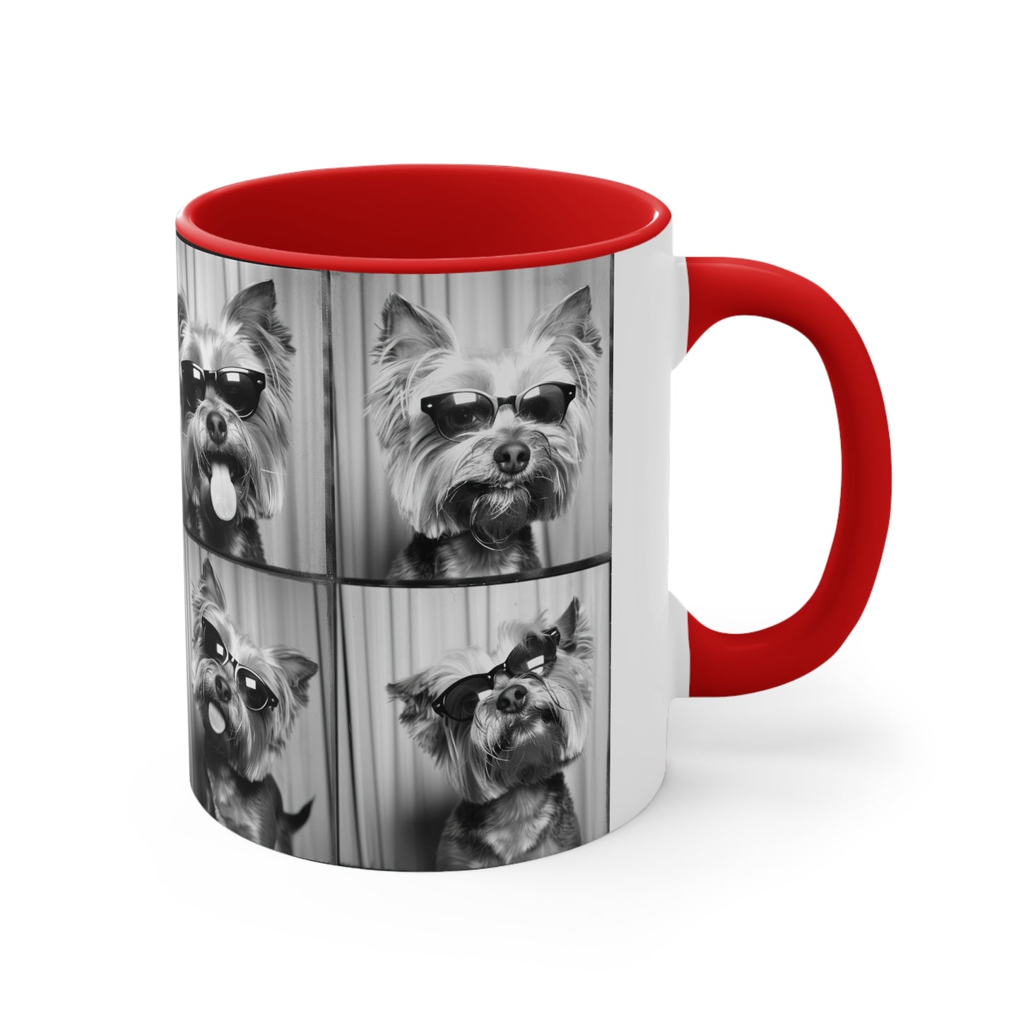 Yorkie Terrier  Photo Booth Accent Coffee Mug, 11oz