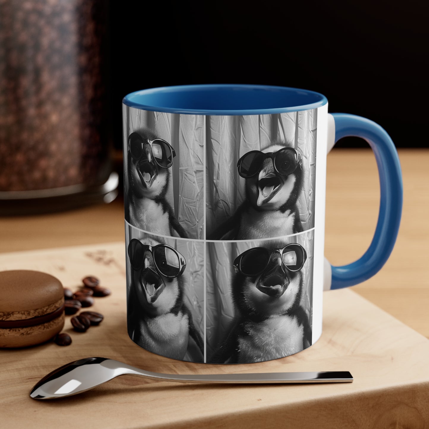 Penguen Photo Booth Accent Coffee Mug, 11oz