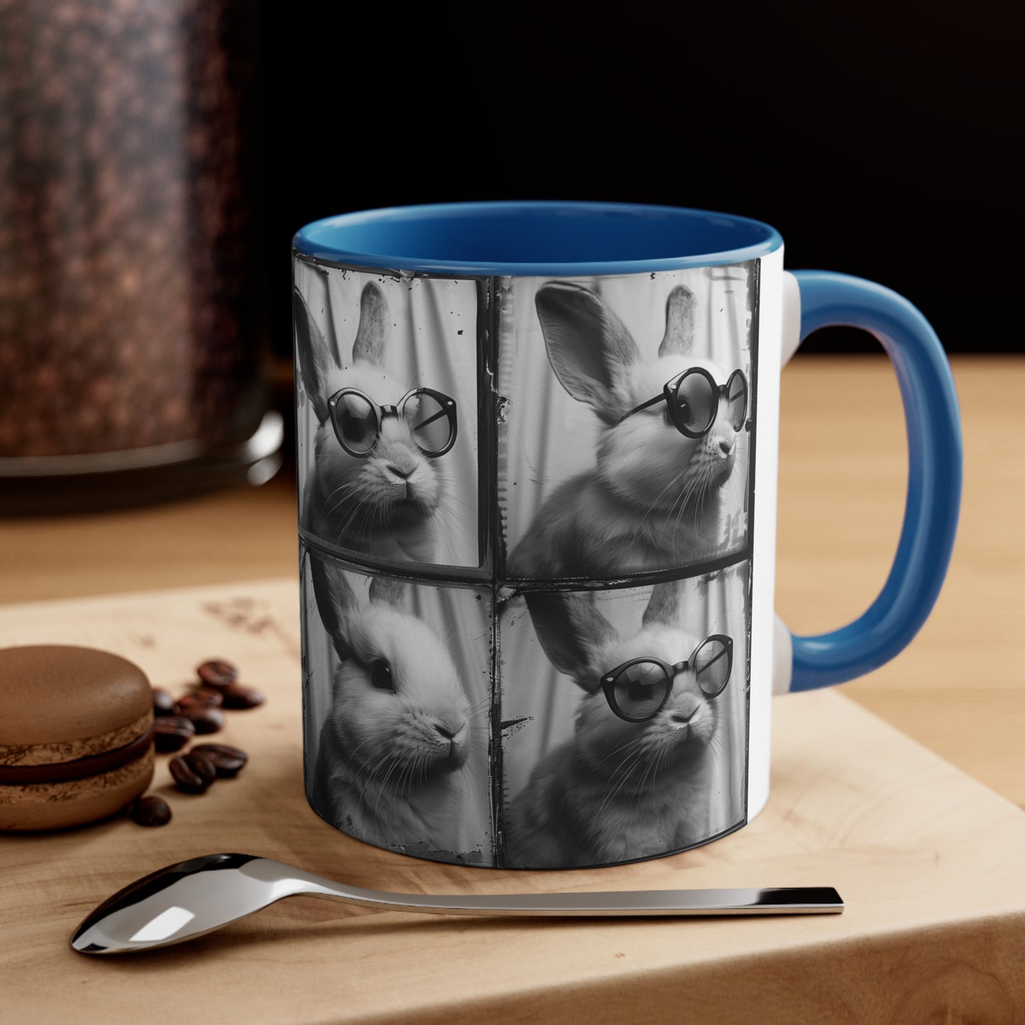 Rabbit Photo Booth Accent Coffee Mug, 11oz