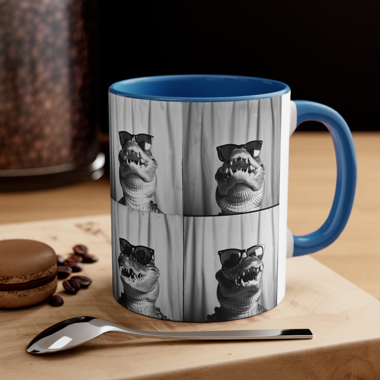 Crocodile Photo Booth Accent Coffee Mug, 11oz