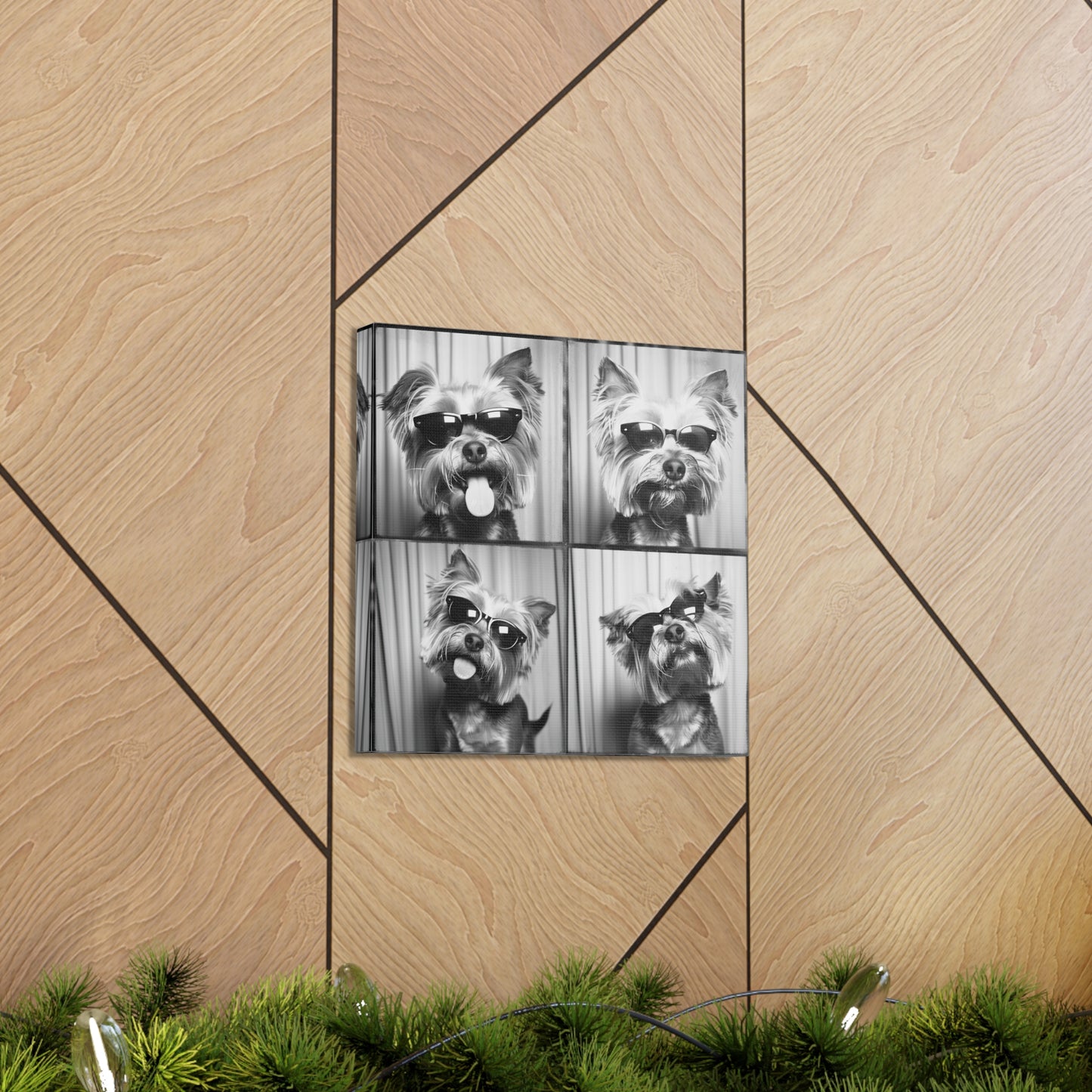 Yorkie Terrier Photo Booth Canvas