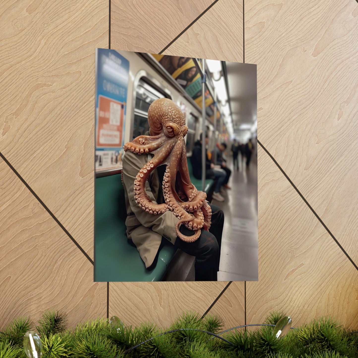 Octopus in NY Subway, Octopus Wall Art