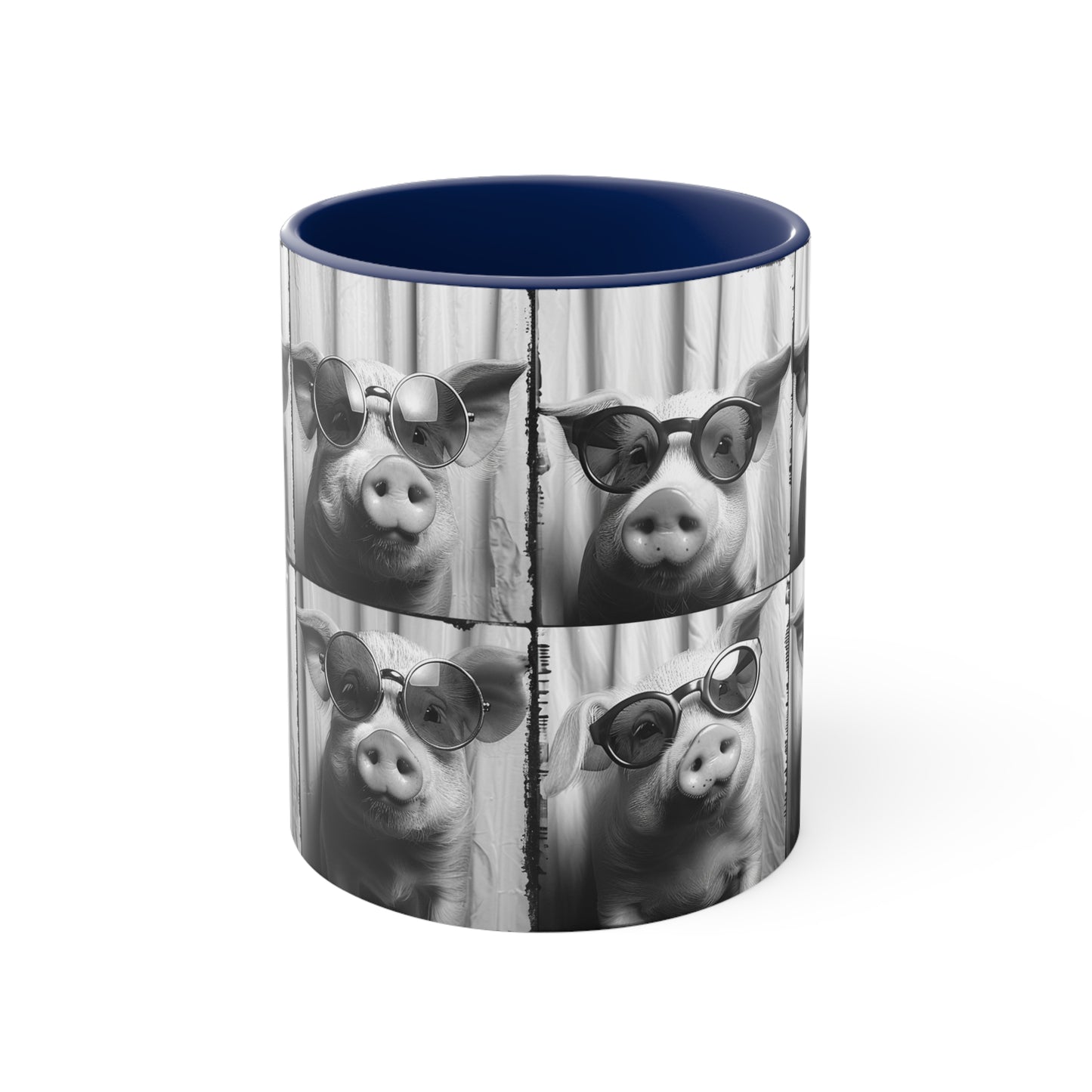 Pig Photo Booth Accent Coffee Mug, 11oz